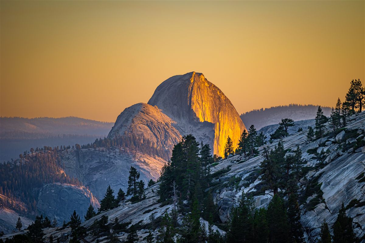 Half Dome at Sunset Print