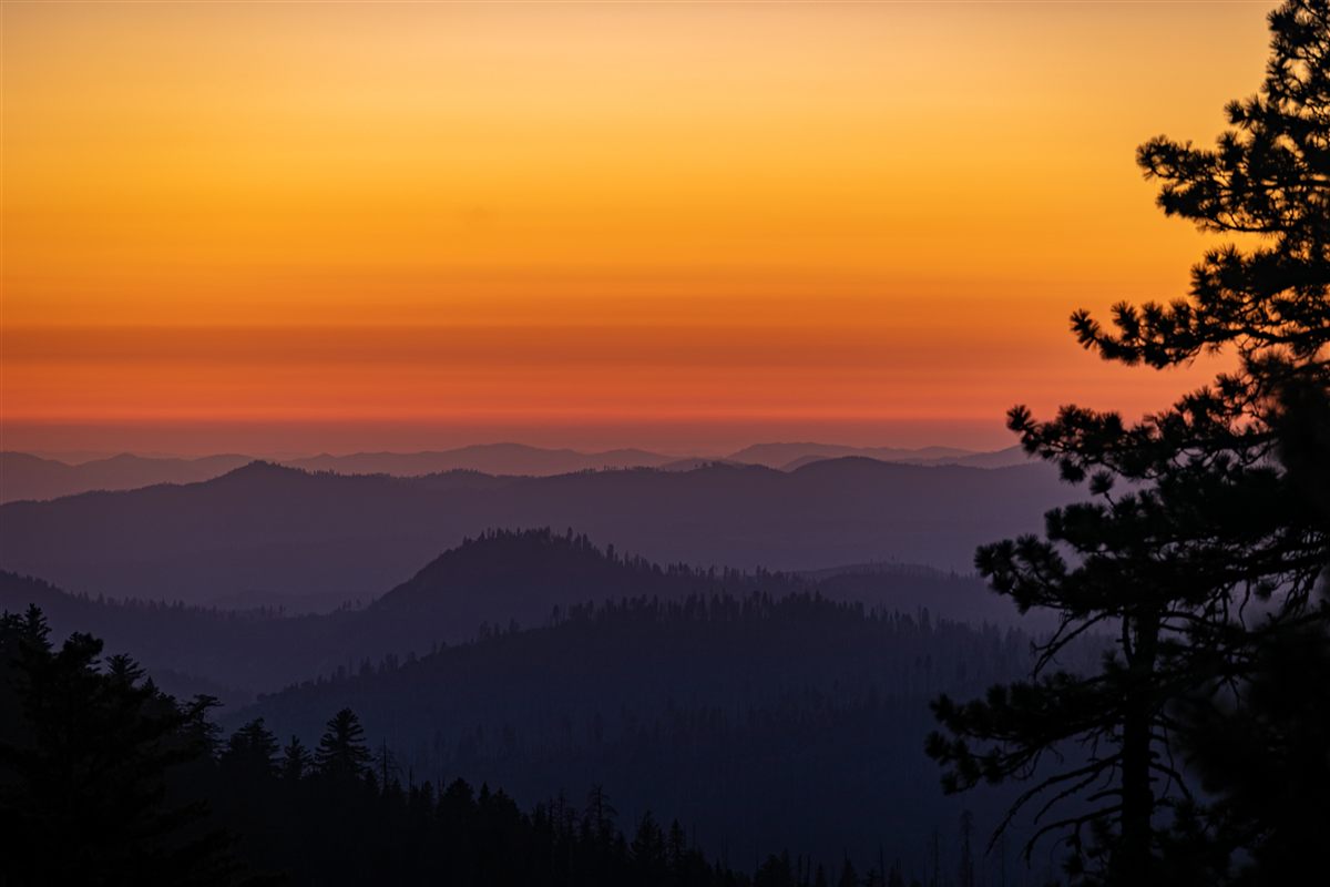 Sierra Nevada Sunset Layers Print